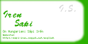 iren sapi business card