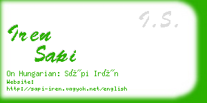 iren sapi business card